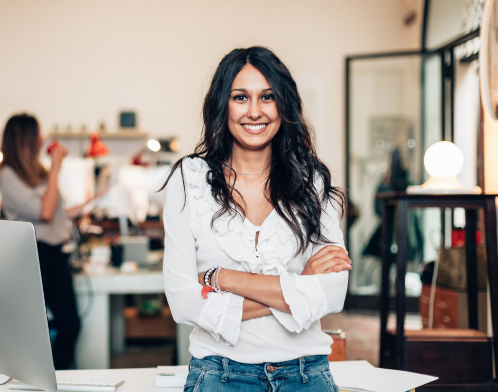 Confident smiling woman